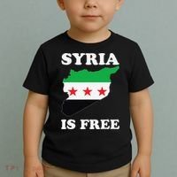 I Love Syria Is Free Syrian Map New Syrian Flag Toddler T-Shirt thumb 2