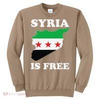 I Love Syria Is Free Syrian Map New Syrian Flag Sweatshirt thumb 0