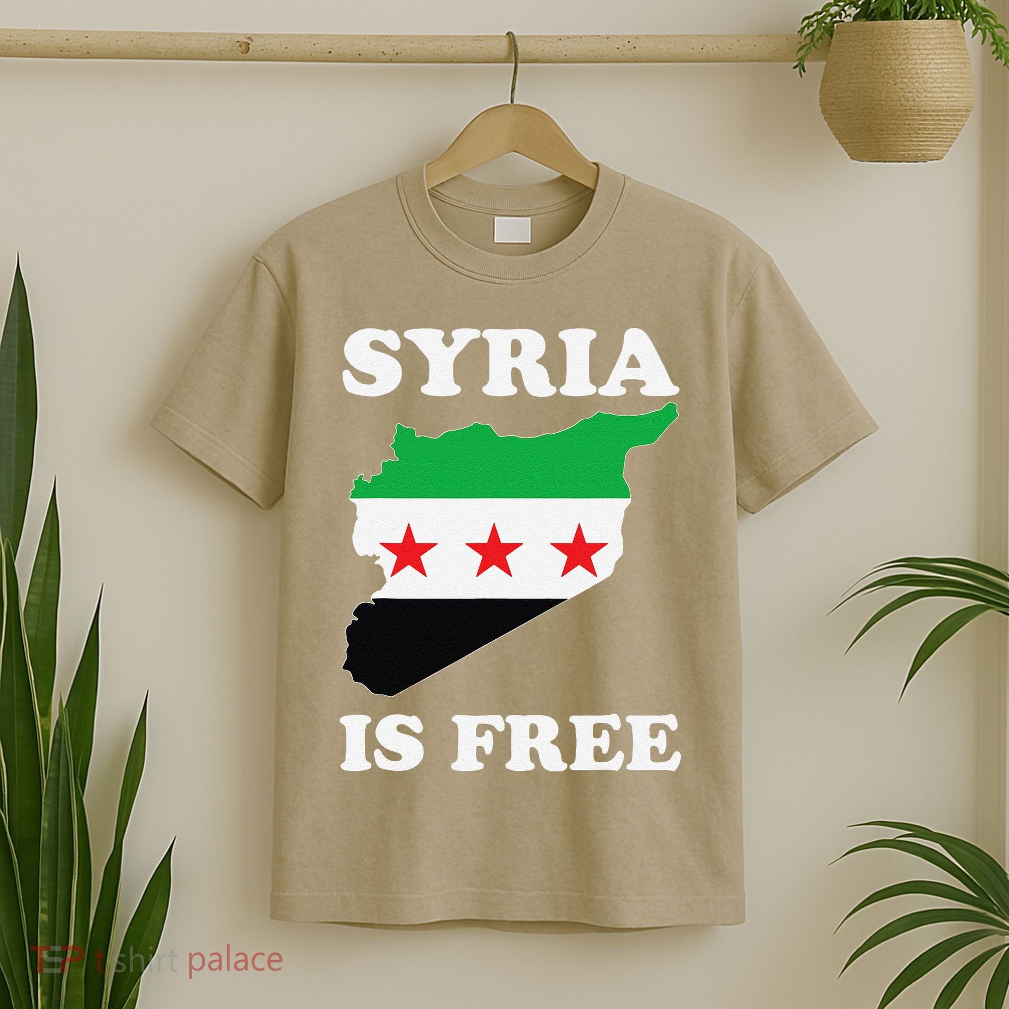 I Love Syria Is Free Syrian Map New Syrian Flag T-Shirt