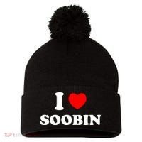 I Love Soobin Pom Pom 12in Knit Beanie thumb 0