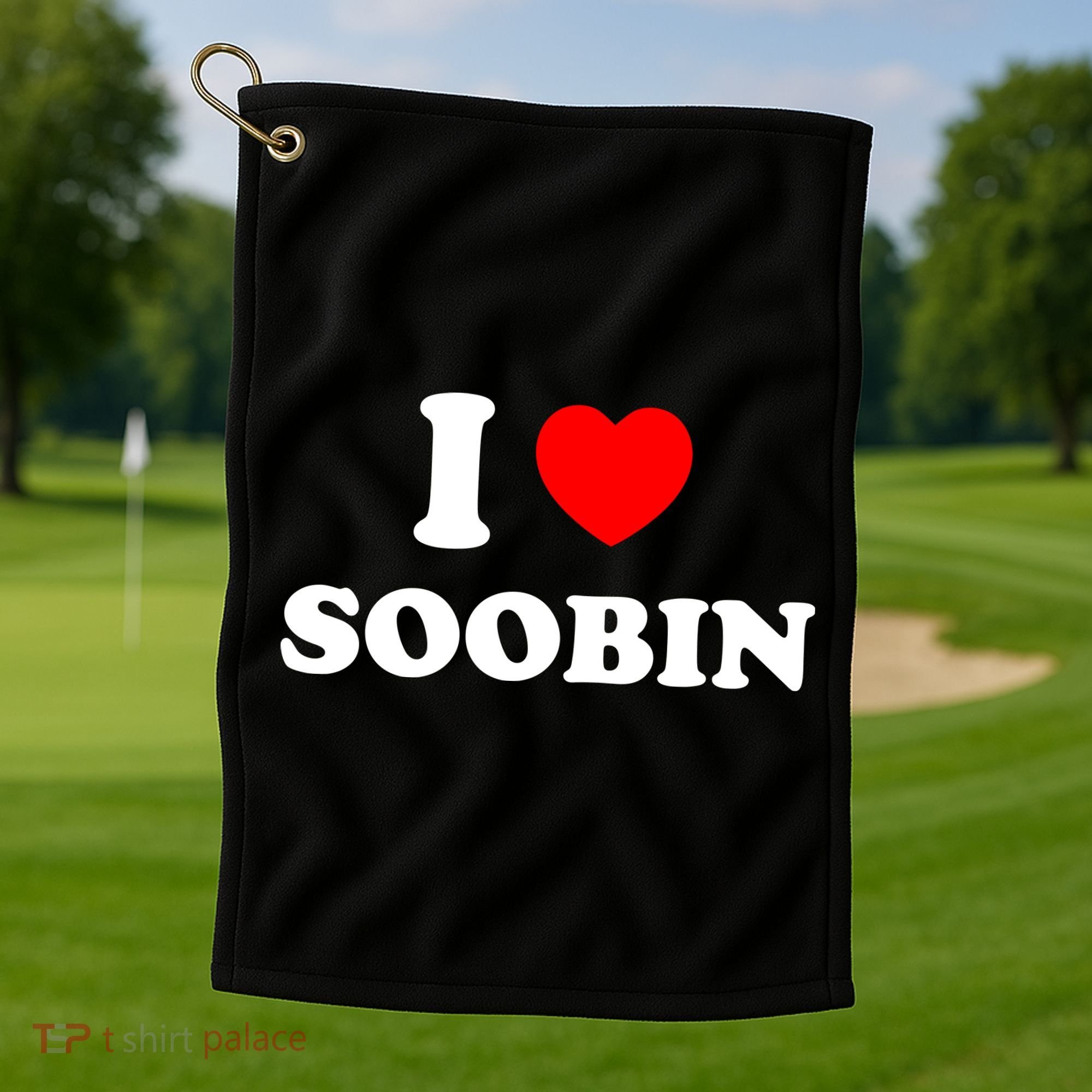 I Love Soobin Golf Towel