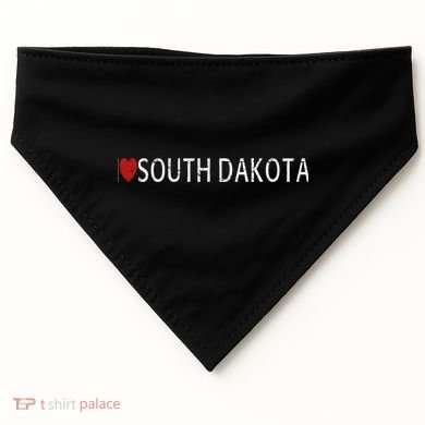 I Love South Dakota USA-Made Doggie Bandana