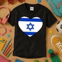 Israel Love Stand With Israel Kids T-Shirt thumb 3