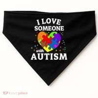 I Love Someone With Autism Love Someone USA-Made Doggie Bandana thumb 0