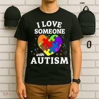 I Love Someone With Autism Love Someone T-Shirt thumb 6