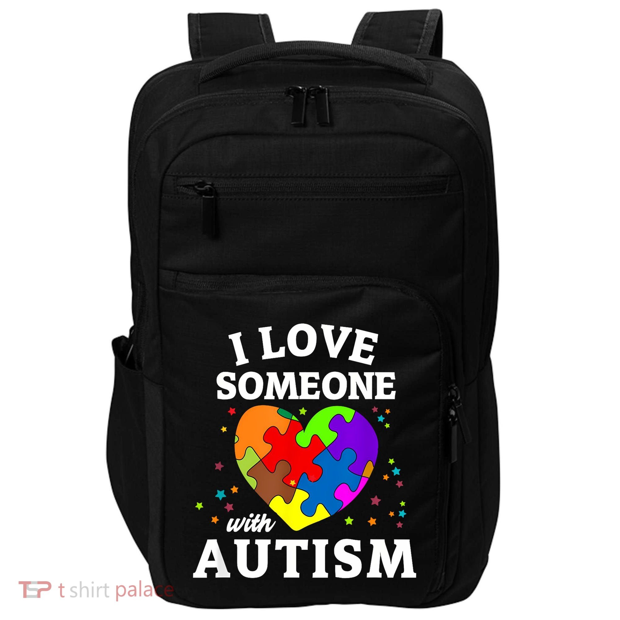 I Love Someone With Autism Love Someone Impact Tech Backpack