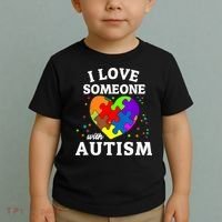 I Love Someone With Autism Love Someone Toddler T-Shirt thumb 2