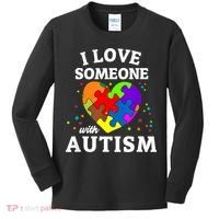 I Love Someone With Autism Love Someone Kids Long Sleeve Shirt thumb 0