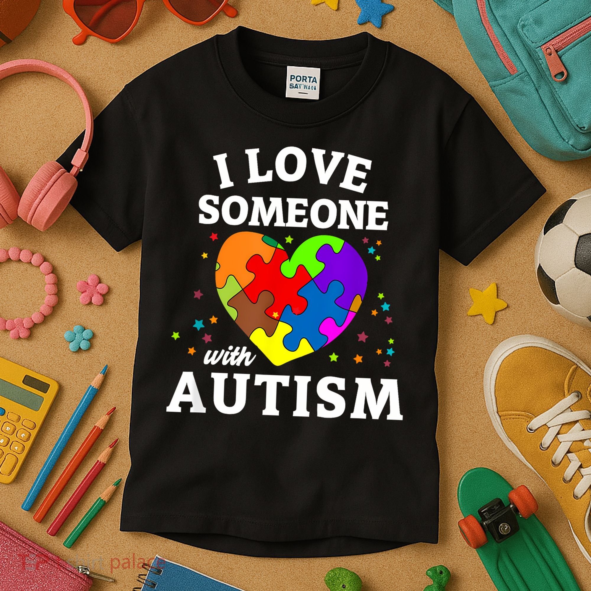I Love Someone With Autism Love Someone Kids T-Shirt