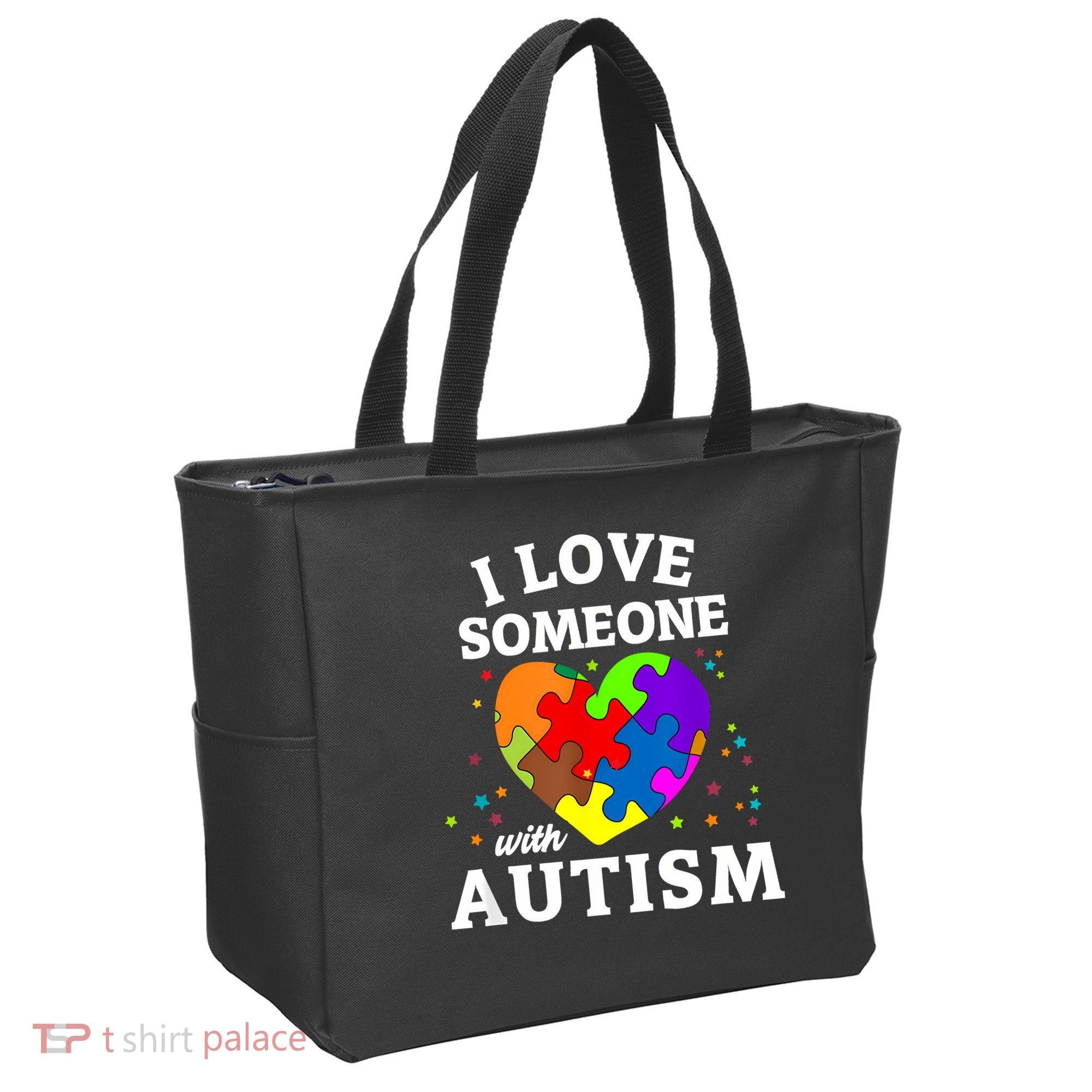 I Love Someone With Autism Love Someone Tote Bag