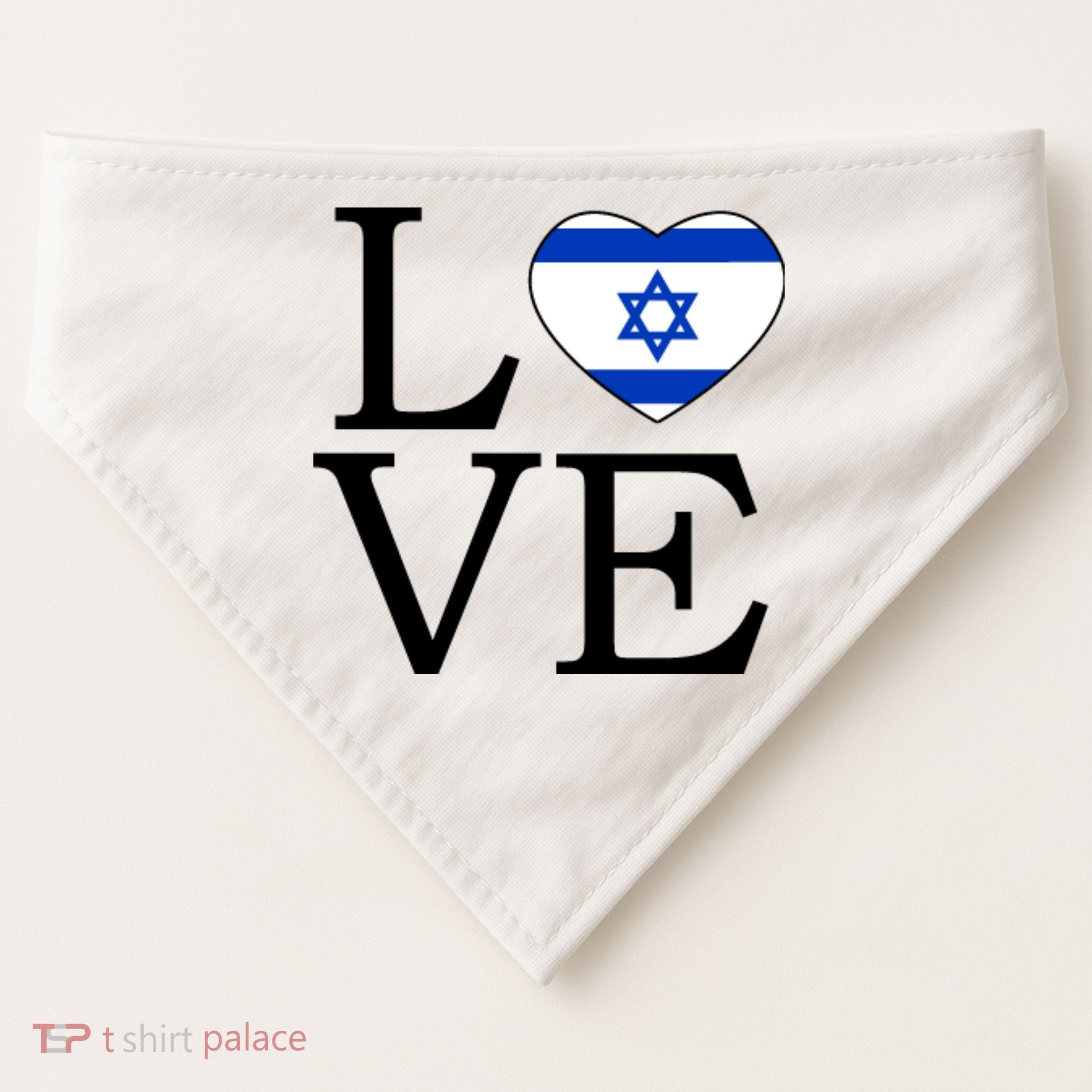 Israel Love Stand With Israel USA-Made Doggie Bandana