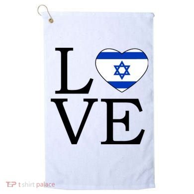 Israel Love Stand With Israel Golf Towel