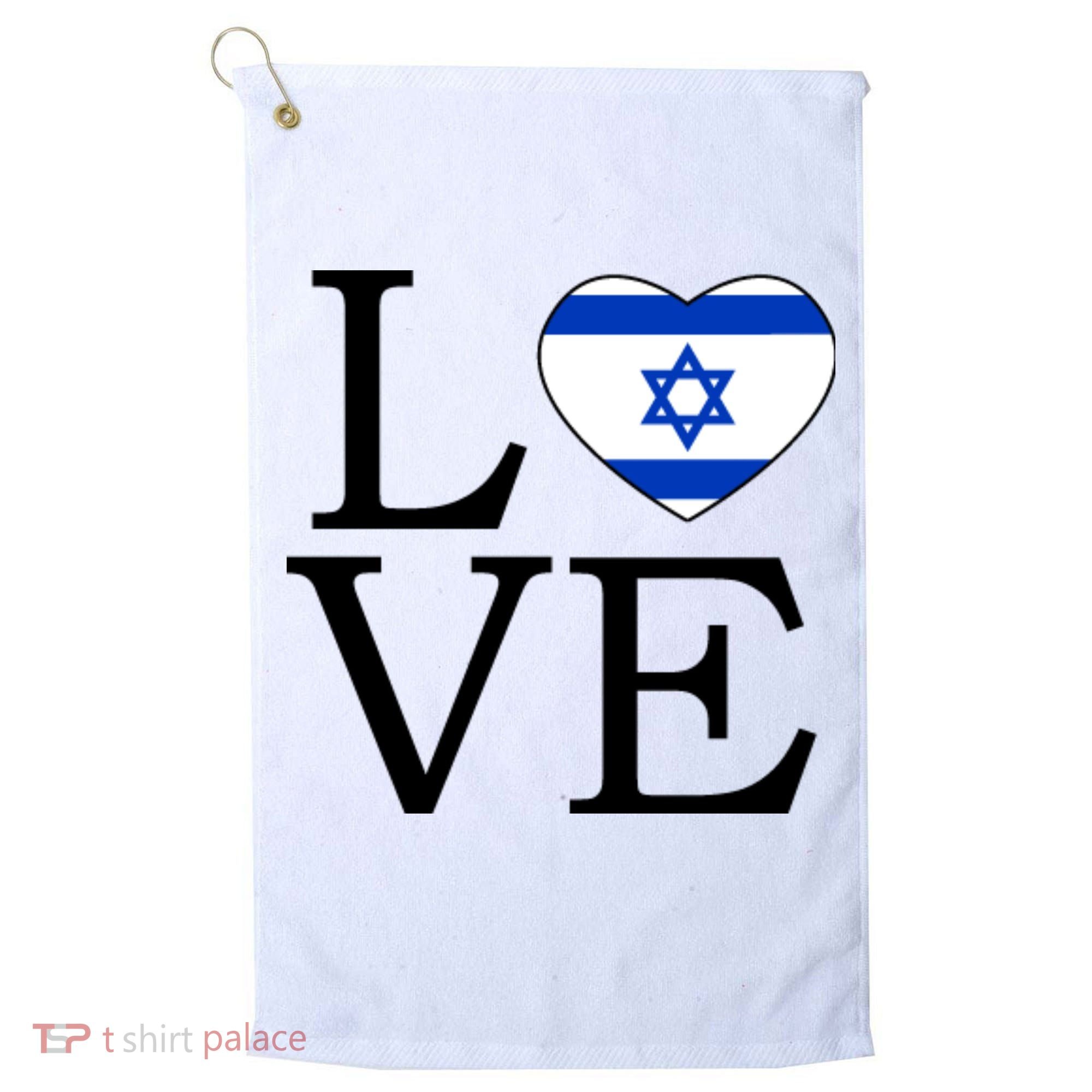 Israel Love Stand With Israel Golf Towel
