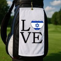 Israel Love Stand With Israel Golf Towel thumb 2