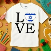 Israel Love Stand With Israel Kids T-Shirt thumb 3