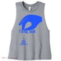 I Love Salt Tee Women's Racerback Cropped Tank thumb 0