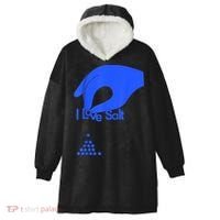 I Love Salt Tee Hooded Wearable Blanket thumb 0