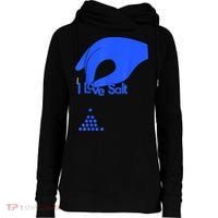 I Love Salt Tee Womens Funnel Neck Pullover Hood thumb 0