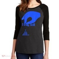 I Love Salt Tee Women's Tri-Blend 3/4-Sleeve Raglan Shirt thumb 2
