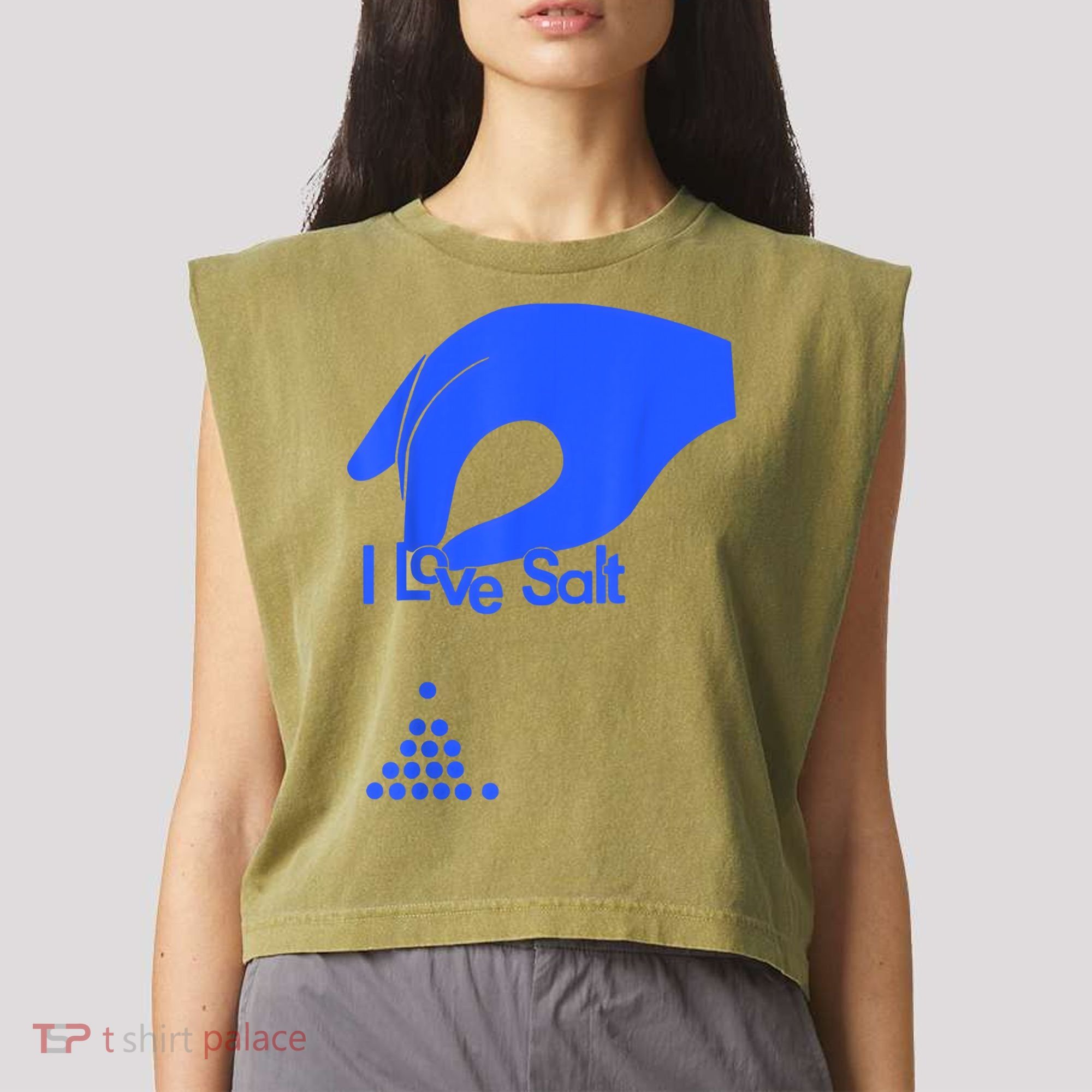 I Love Salt Tee Garment-Dyed Women's Muscle Tee