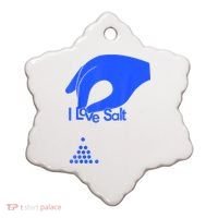 I Love Salt Tee Ceramic Ornament thumb 0