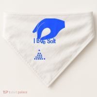 I Love Salt Tee USA-Made Doggie Bandana thumb 0