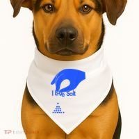 I Love Salt Tee USA-Made Doggie Bandana thumb 1