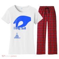 I Love Salt Tee Women's Flannel Pajama Set thumb 0