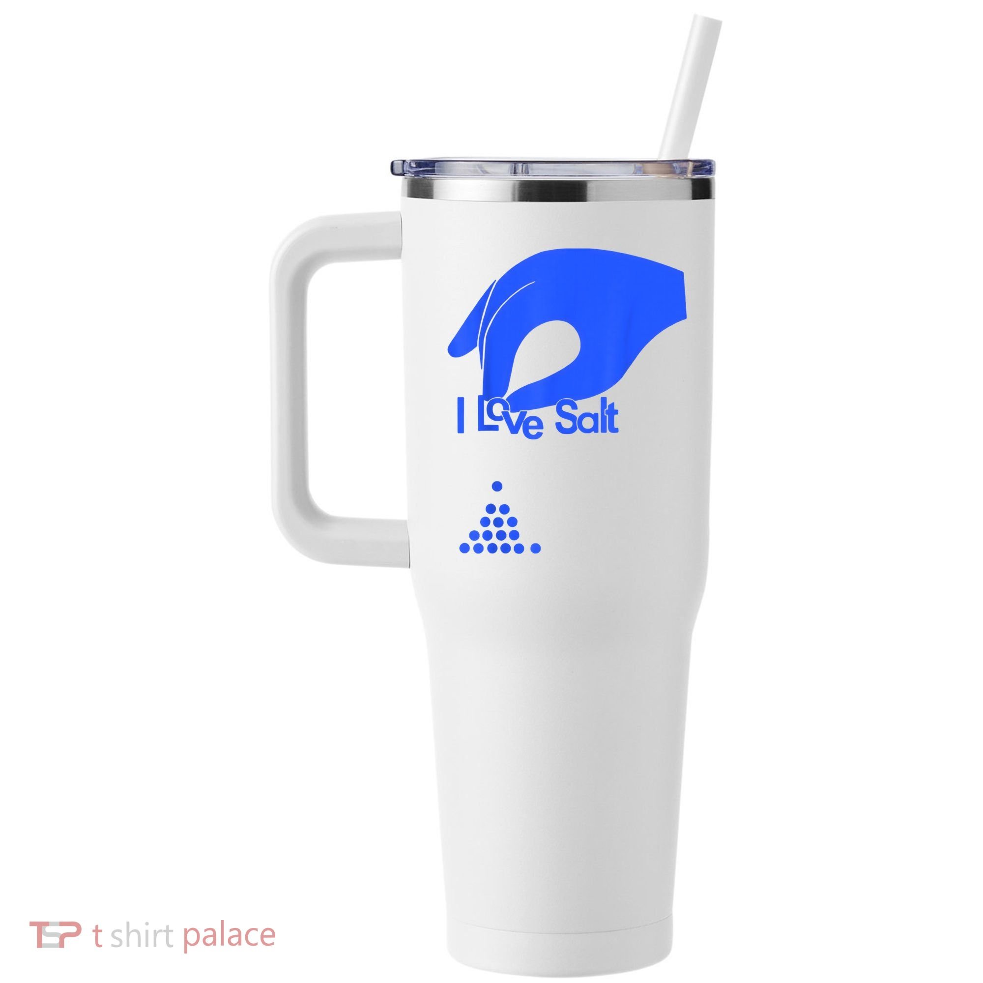 I Love Salt Tee 40oz Vacuum Insulated Stainless Steel Travel Tumbler