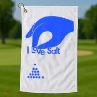 I Love Salt Tee Golf Towel thumb 1