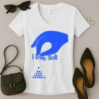 I Love Salt Tee Women's V-Neck T-Shirt thumb 2