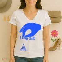 I Love Salt Tee Women's V-Neck T-Shirt thumb 3