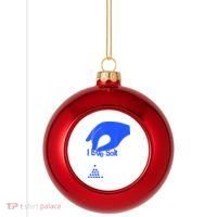 I Love Salt Tee Plastic Christmas Ball Ornament thumb 0