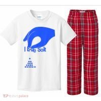 I Love Salt Tee Kids Plaid Pajama Set thumb 0