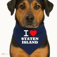 I Love Staten Island USA-Made Doggie Bandana thumb 1
