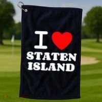 I Love Staten Island Golf Towel thumb 1