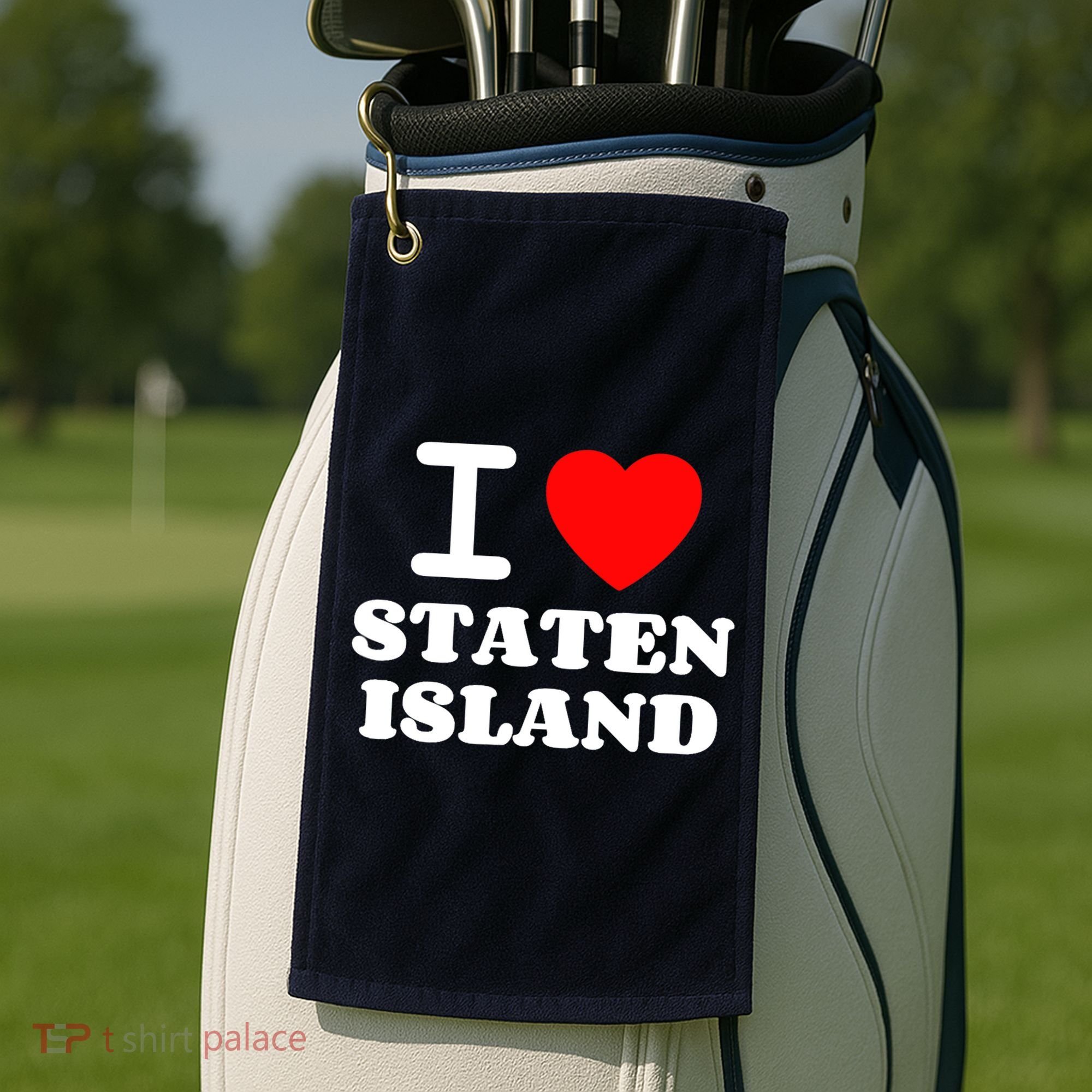 I Love Staten Island Golf Towel