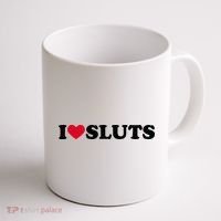 I Love Sluts I Heart Sluts Baby Coffee Mug thumb 1