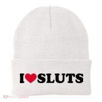 I Love Sluts I Heart Sluts Baby Beanie thumb 0