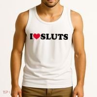I Love Sluts I Heart Sluts Baby Tank Top thumb 3