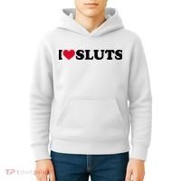 I Love Sluts I Heart Sluts Baby Kids Hoodie thumb 4