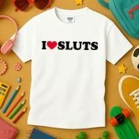 I Love Sluts I Heart Sluts Baby Kids T-Shirt thumb 3