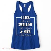 I Lick Salt Swallow Tequila Suck Lime Cinco De Mayo Mexico Cute Gift Women's Tank Top thumb 0
