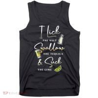 I Lick Salt Swallow Tequila Suck Lime Cinco De Mayo Mexico Tank Top thumb 0