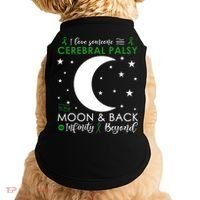 I Love Someone To The Moon And Back Cerebral Palsy Awareness Gift Doggie Tank thumb 0