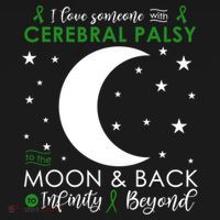 I Love Someone To The Moon And Back Cerebral Palsy Awareness Gift Doggie Tank thumb 4