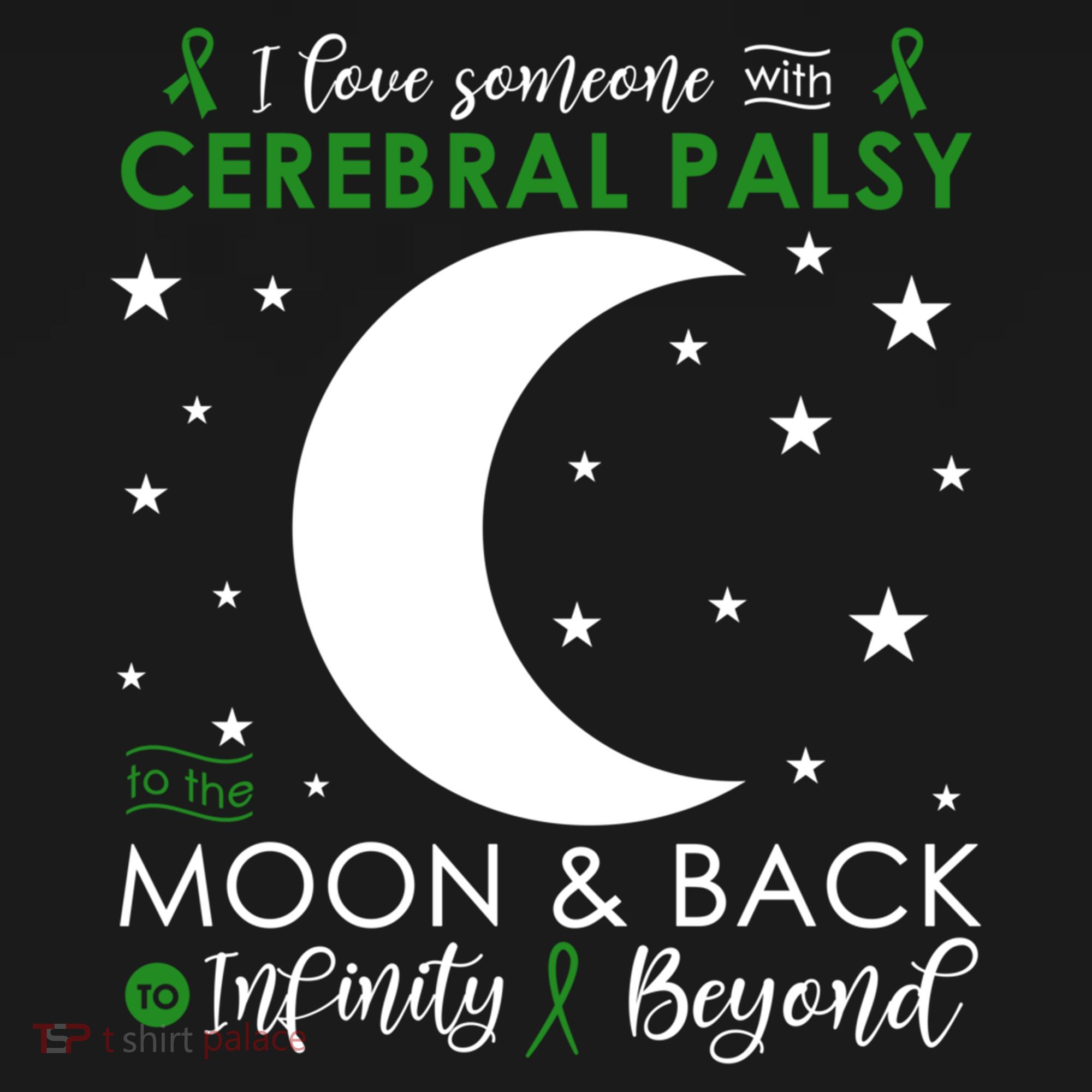I Love Someone To The Moon And Back Cerebral Palsy Awareness Gift Women's Hoodie