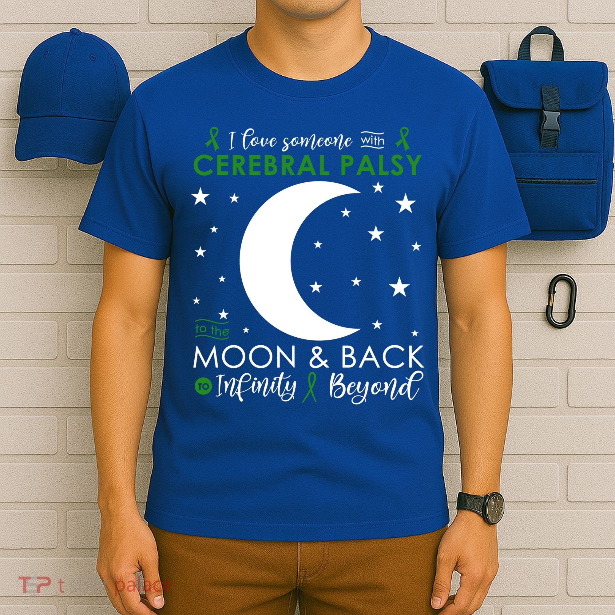 I Love Someone To The Moon And Back Cerebral Palsy Awareness Gift T-Shirt