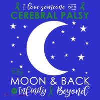 I Love Someone To The Moon And Back Cerebral Palsy Awareness Gift Visor thumb 3