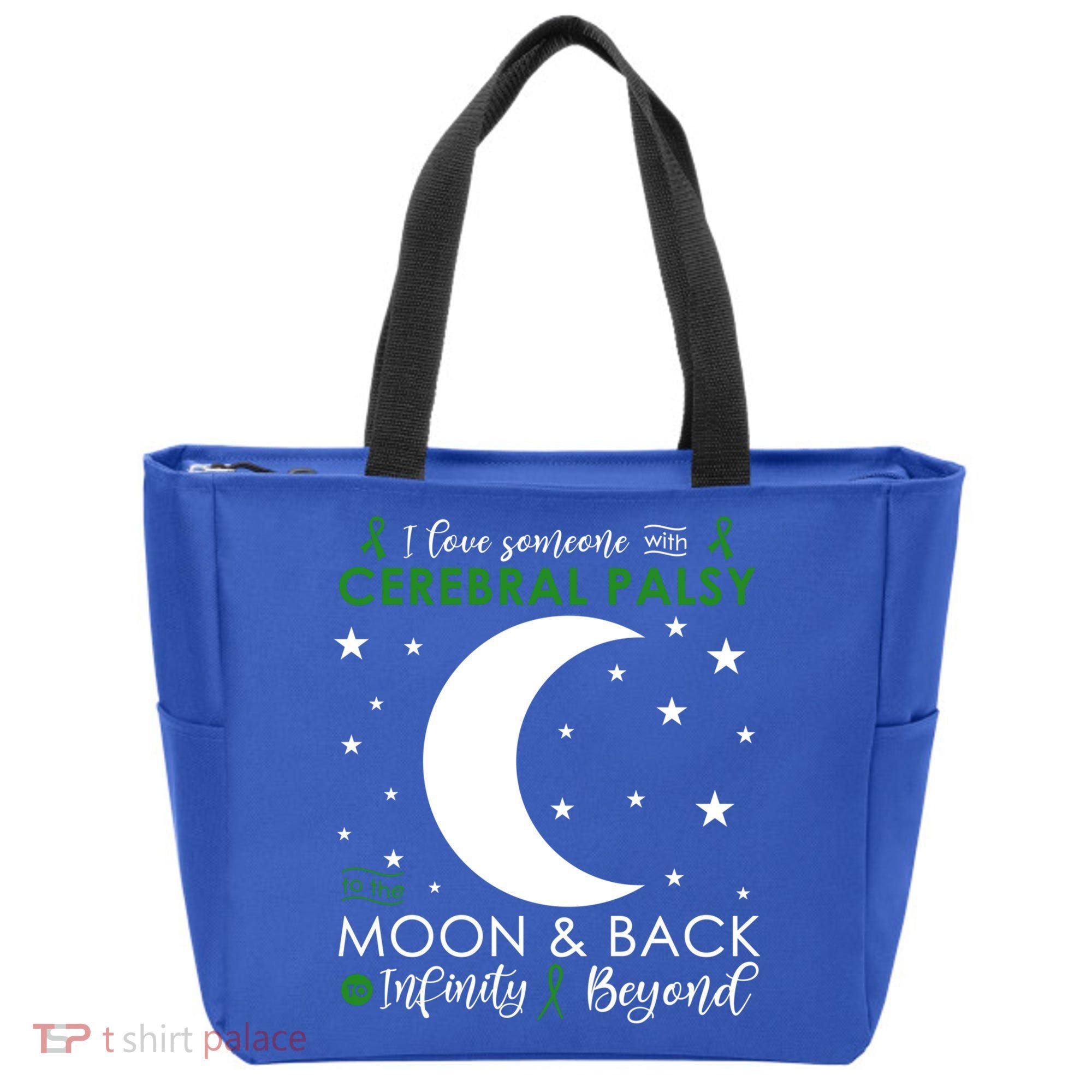 I Love Someone To The Moon And Back Cerebral Palsy Awareness Gift Tote Bag